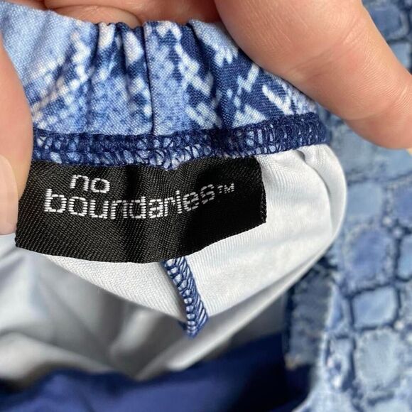 Vintage blue snakeskin print midi halter dress - Picture 4 of 8